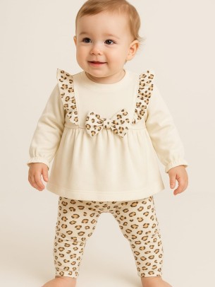 Βρεφικό Σετ Για Κορίτσι 3-18 Μηνών Εκρού