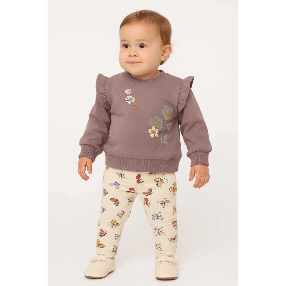 Βρεφικό Σετ Για Κορίτσι 9-24 Μηνών Μωβ