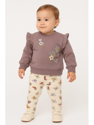 Βρεφικό Σετ Για Κορίτσι 9-24 Μηνών Μωβ