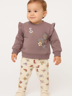 Βρεφικό Σετ Για Κορίτσι 9-24 Μηνών Μωβ