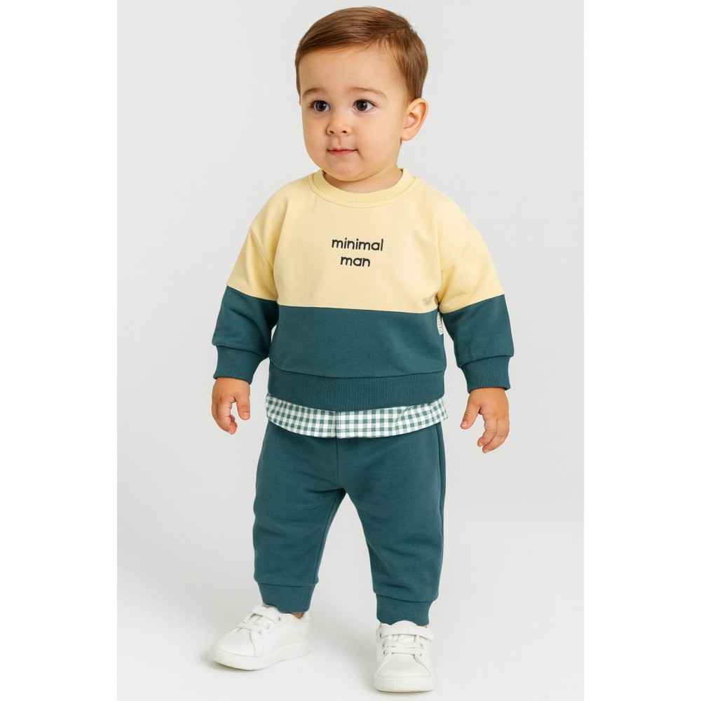 Βρεφικό Σετ Για Αγόρι 6-24 Μηνών Πετρόλ