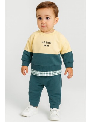 Βρεφικό Σετ Για Αγόρι 6-24 Μηνών Πετρόλ