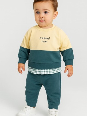 Βρεφικό Σετ Για Αγόρι 6-24 Μηνών Πετρόλ