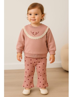 Βρεφικό Σετ Για Κορίτσι 6-24 Μηνών Ρόζ