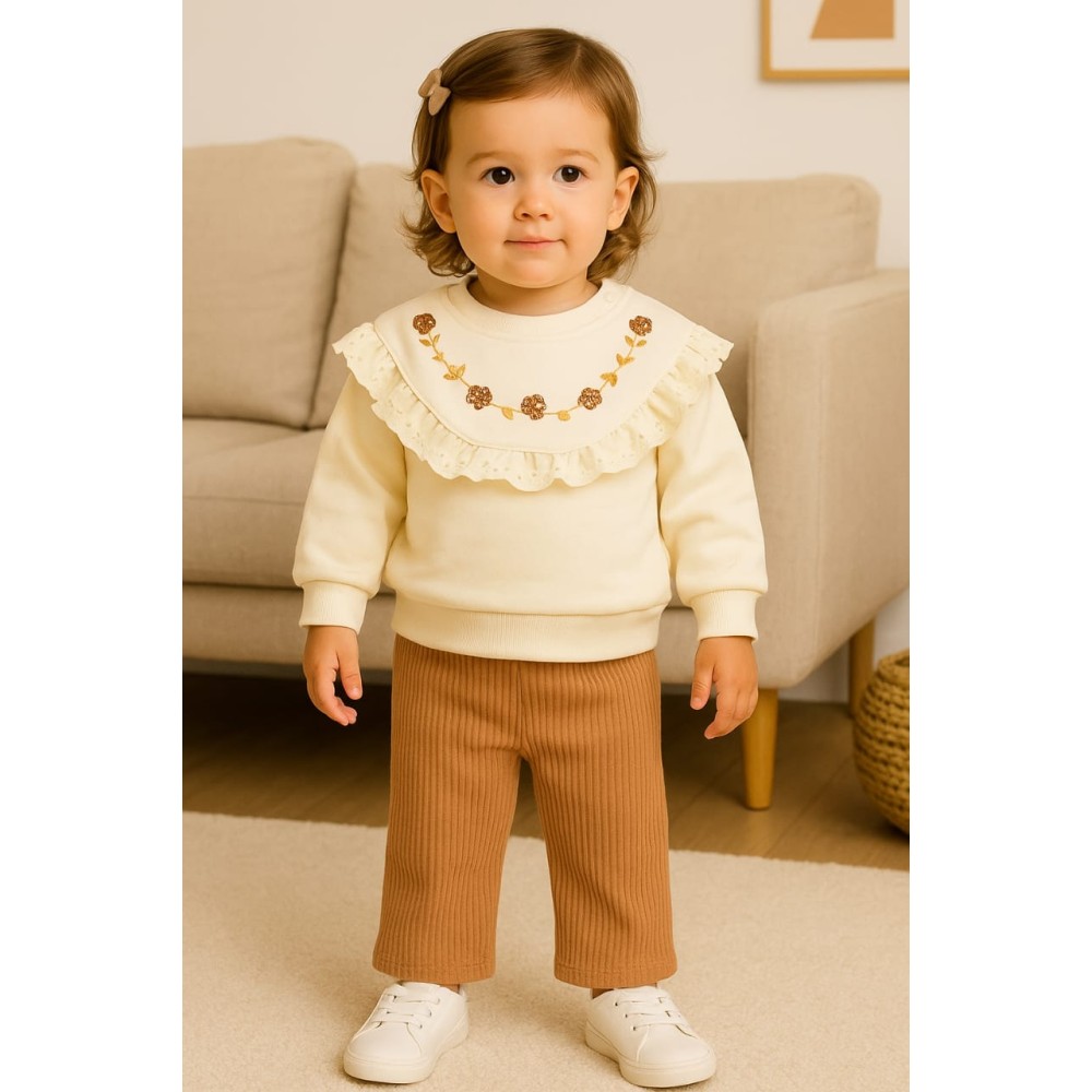 Βρεφικό Σετ Για Κορίτσι 6-24 Μηνών Καφέ