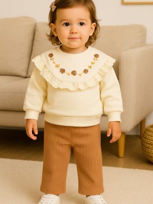 Βρεφικό Σετ Για Κορίτσι 6-24 Μηνών Καφέ