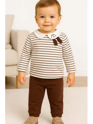 Βρεφικό Σετ Για Κορίτσι 6-24 Μηνών Καφέ