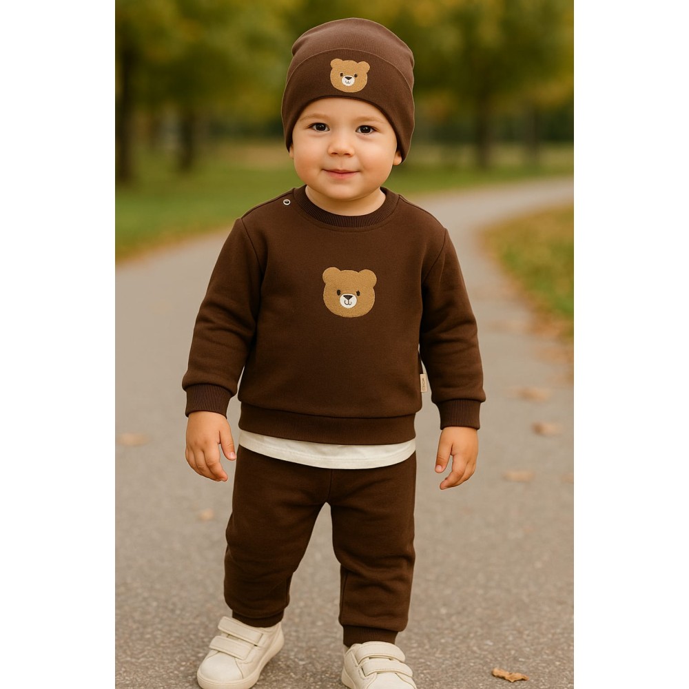 Βρεφικό Σετ Για Αγόρι 6-24 Μηνών Καφέ 
