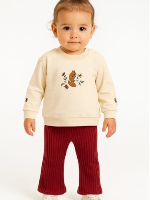 Βρεφικό Σετ Φόρμα  Για Κορίτσι 6-24 Μηνών Μπόρντο