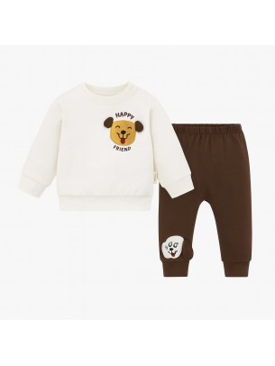 Βρεφικό Σετ Φόρμα Για Αγόρι 6-24 Μηνών Καφέ