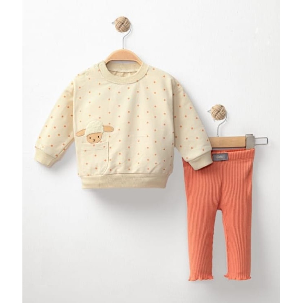 Βρεφικό Σετ Για Κορίτσι 6-24 Μηνών Σομόν