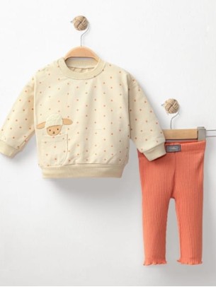 Βρεφικό Σετ Για Κορίτσι 6-24 Μηνών Σομόν