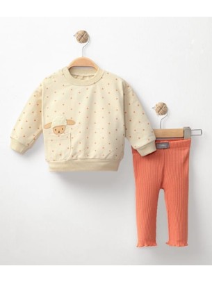 Βρεφικό Σετ Για Κορίτσι 6-24 Μηνών Σομόν