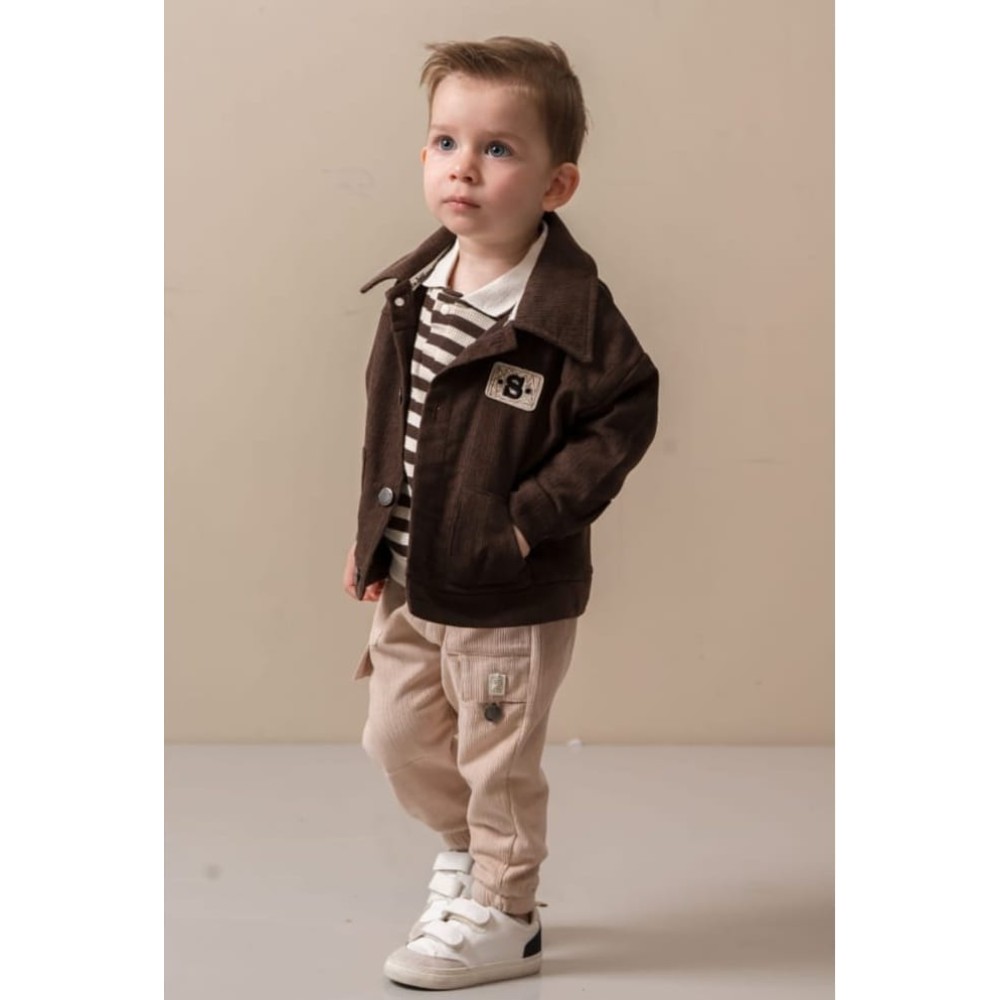 Βρεφικό Σετ Για Αγόρι 6-24 Μηνών Καφέ