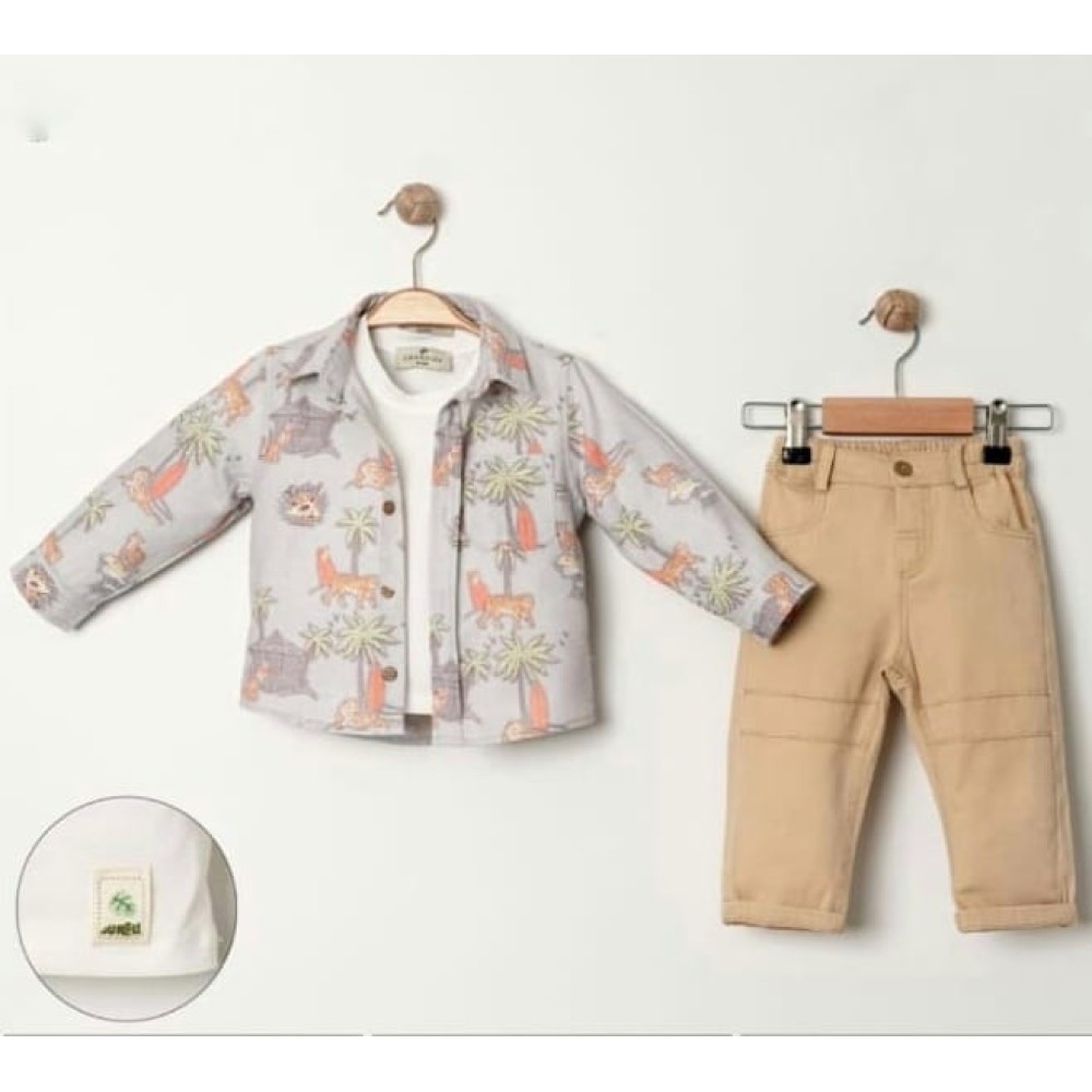 Βρεφικό Σετ Για Αγόρι 6-24 Μηνών Γκρί