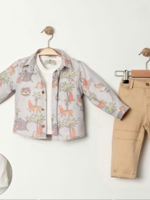 Βρεφικό Σετ Για Αγόρι 6-24 Μηνών Γκρί