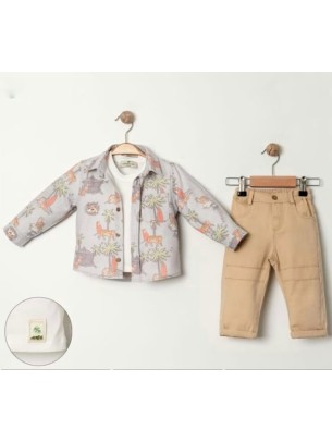 Βρεφικό Σετ Για Αγόρι 6-24 Μηνών Γκρί