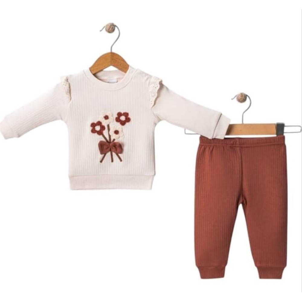 Βρεφικό Σετ Φορμά Για Κορίτσι 6-18 Μηνών Κεραμιδί