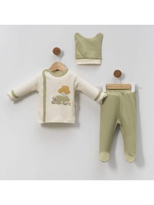 Σετ Νεογέννητο 3 Τμχ Για Αγόρι 0-3 Μηνών Πράσινο