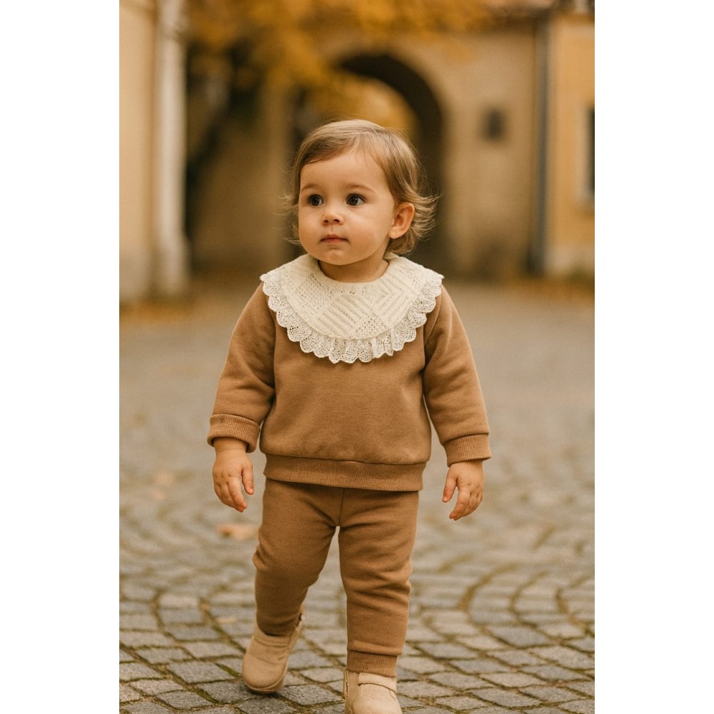 Βρεφικό Σετ Φλίς Για Αγόρι 6-24 Μηνών Καφέ