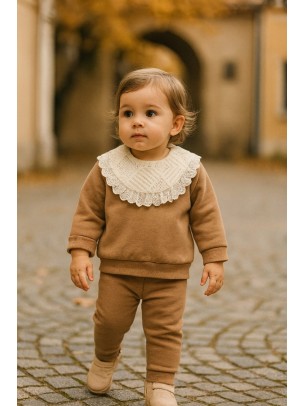 Βρεφικό Σετ Φλίς Για Αγόρι 6-24 Μηνών Καφέ