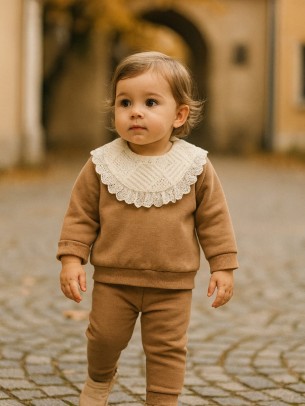 Βρεφικό Σετ Φλίς Για Αγόρι 6-24 Μηνών Καφέ