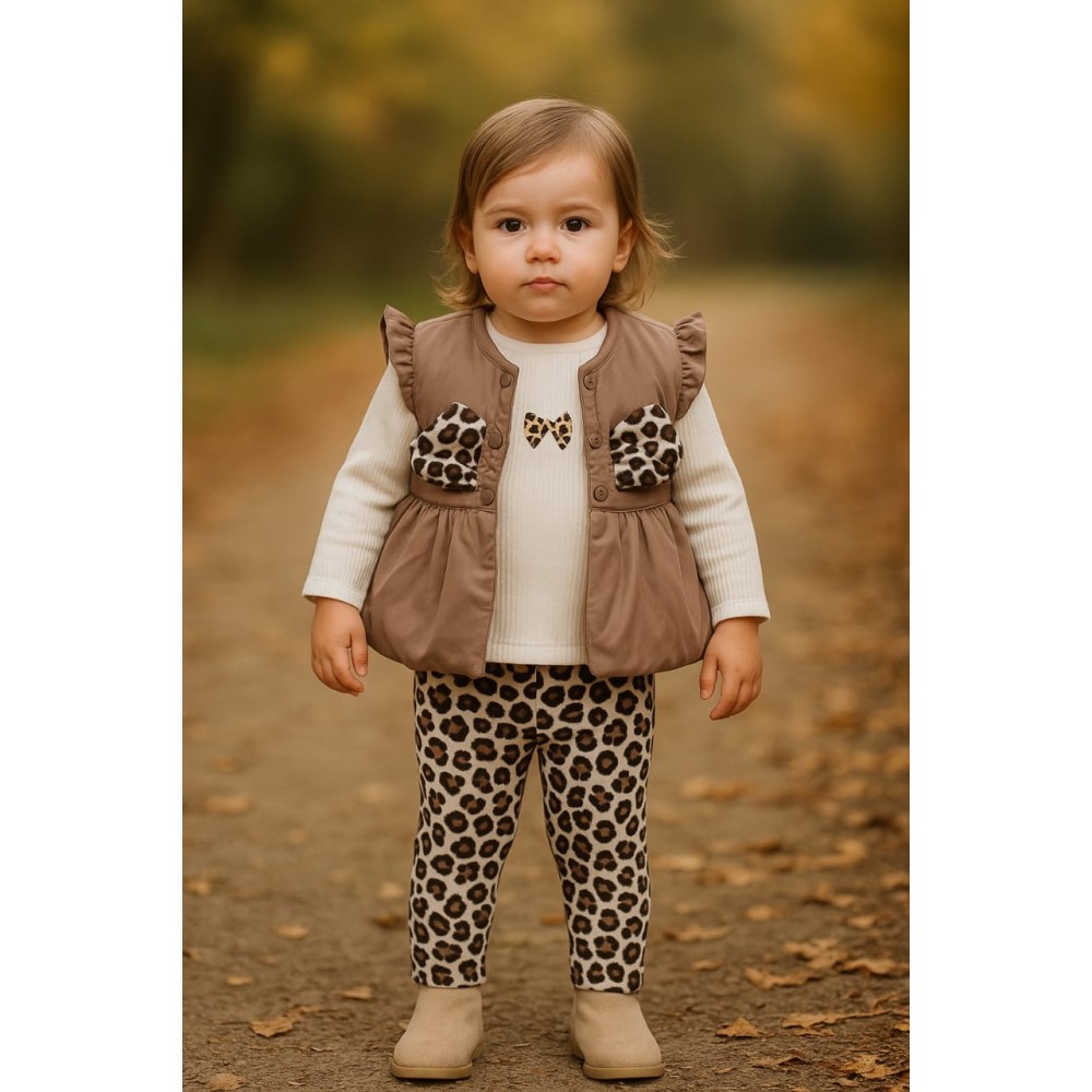 Βρεφικό Σετ Για Κορίτσι 9-24 Μηνών Χακί