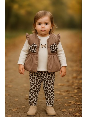 Βρεφικό Σετ Για Κορίτσι 9-24 Μηνών Χακί