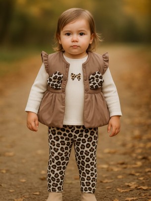 Βρεφικό Σετ Για Κορίτσι 9-24 Μηνών Χακί