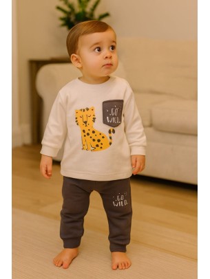 Βρεφικό Σετ Φόρμα Για Αγόρι 0-12 Μηνών Γκρί