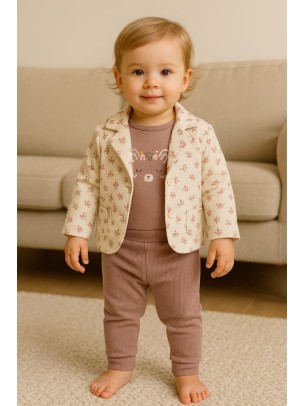 Βρεφικό Σετ Για Κορίτσι 0-12 Μηνών Ρόζ