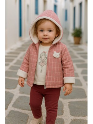 Βρεφικό Σετ Για Κορίτσι 6-18  Μηνών Ρόζ