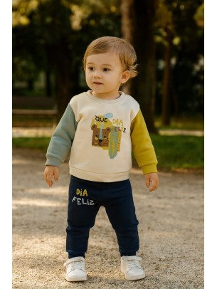 Βρεφικό Σετ Για Αγόρι 6-24 Μηνών Εκρού