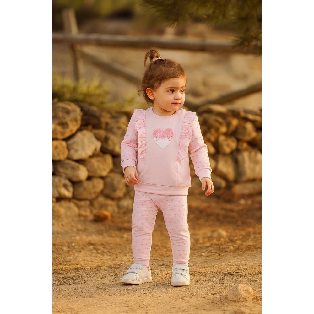 Βρεφικό Σετ Για Κορίτσι 6-24 Μηνών Ρόζ