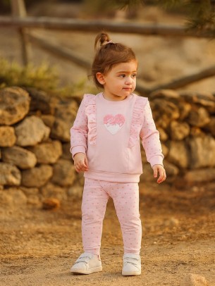 Βρεφικό Σετ Για Κορίτσι 6-24 Μηνών Ρόζ