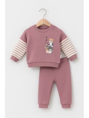 Βρεφικό Σετ Για Κορίτσι 6-18 Μηνών Ρόζ