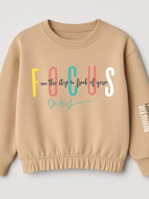 Παιδικό Φούτερ με Φλίς  Για Κορίτσι 5-8 Χρονών Καφέ