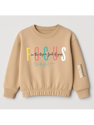 Παιδικό Φούτερ με Φλίς  Για Κορίτσι 5-8 Χρονών Καφέ