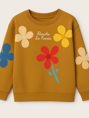 Παιδικό Φούτερ με Φλίς  Για Κορίτσι 7-11 Χρονών Καφέ