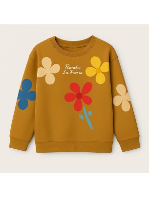 Παιδικό Φούτερ με Φλίς  Για Κορίτσι 7-11 Χρονών Καφέ