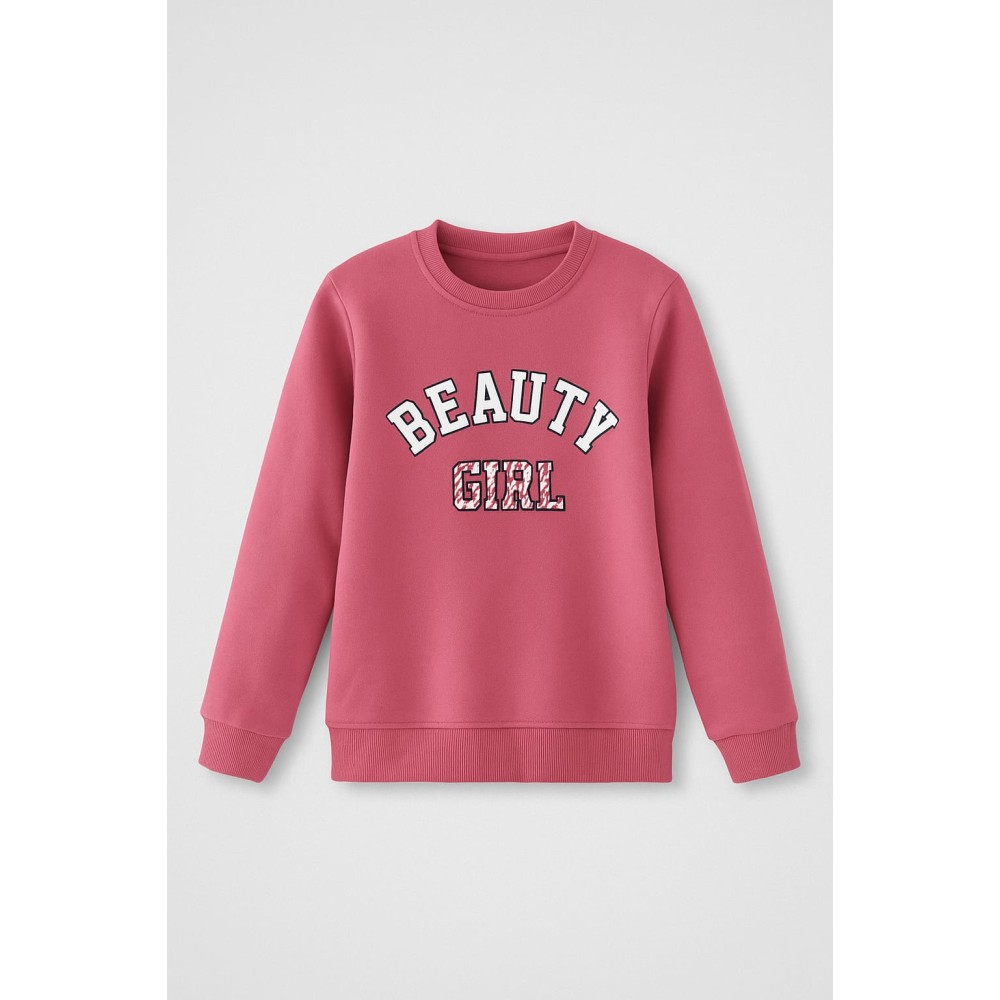 Παιδικό Φούτερ με Φλίς  Για Κορίτσι 9-12 Χρονών Ροζ