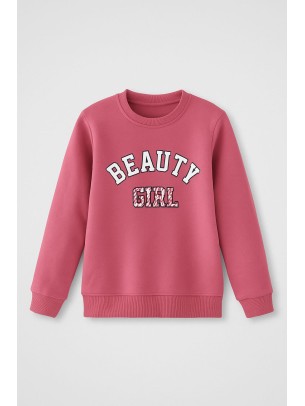 Παιδικό Φούτερ με Φλίς  Για Κορίτσι 9-12 Χρονών Ροζ