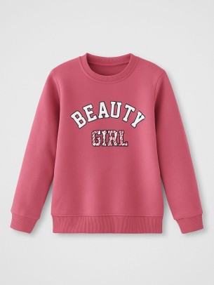 Παιδικό Φούτερ με Φλίς  Για Κορίτσι 9-12 Χρονών Ροζ