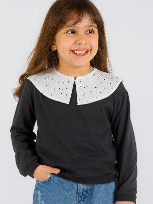 Παιδικό Φούτερ Για Κορίτσι 6-9 Χρονών Ανθρακί