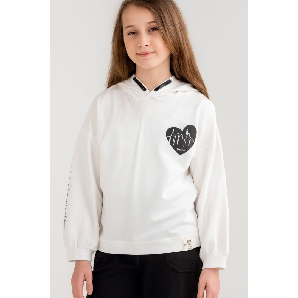 Παιδική Μπλούζα Για Κορίτσι 6-9 Χρονών Λευκό