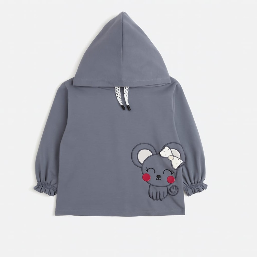 Παιδική Μπλούζα Για Κορίτσι 6-9 Χρονών Ανθρακί