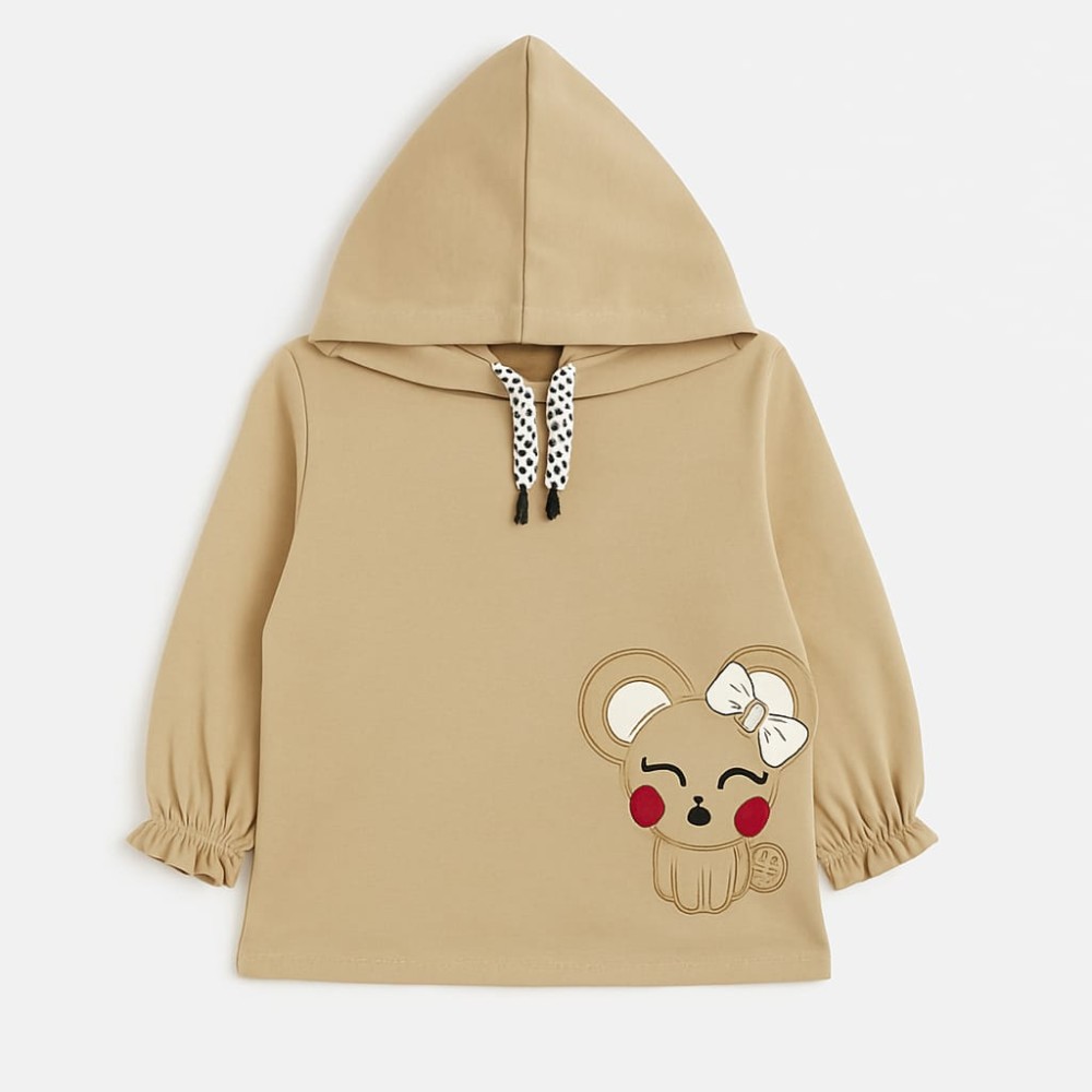 Παιδική Μπλούζα Για Κορίτσι 2-5 Χρονών Μπεζ 