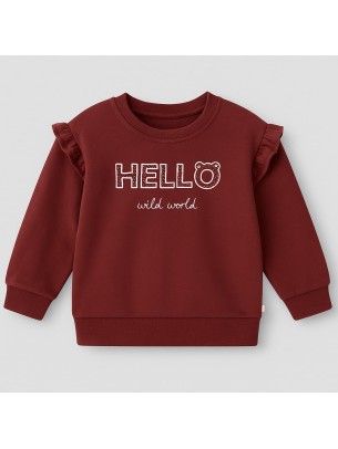 Παιδικό Φούτερ  Για Κορίτσι 2-5 Χρονών Κεραμιδί