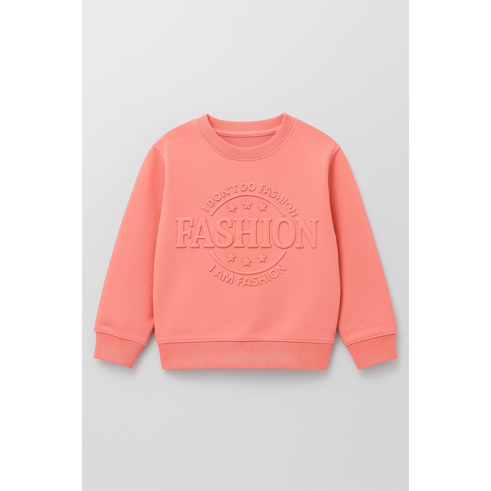 Παιδικό Φούτερ με Φλίς  Για Κορίτσι 9-12  Χρονών Πορτοκαλί