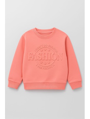 Παιδικό Φούτερ με Φλίς  Για Κορίτσι 9-12  Χρονών Πορτοκαλί